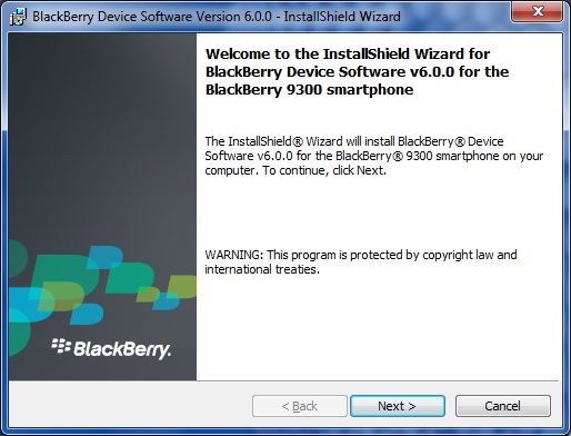 Upgrade Blackberry Curve 9300 to OS 6.0