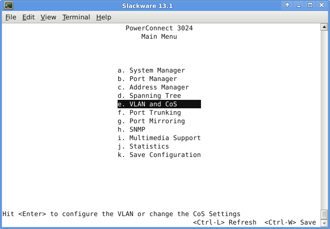 Dell PowerConnect 3024 VLAN Trunk 1