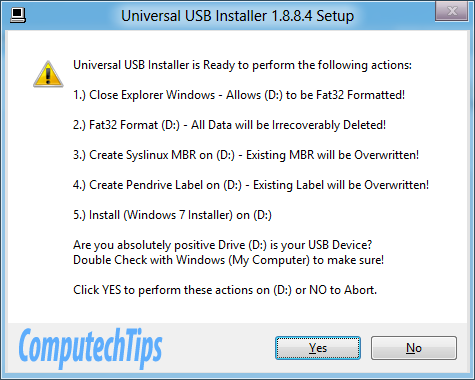 Create Windows 8 USB Installer 3