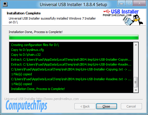 Create Windows 8 USB Installer 5