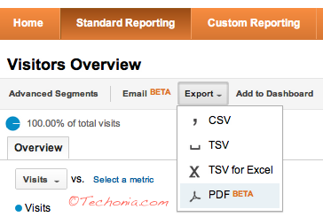 Export Google Analytics report to PDF