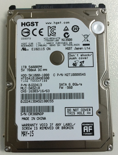 Hitachi HGST HDD HTS541010A9E680