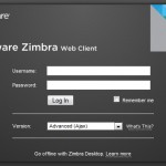 Zimbra login page