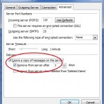 Leave email messages on server