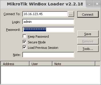 Mikrotik Winbox LinuxMint